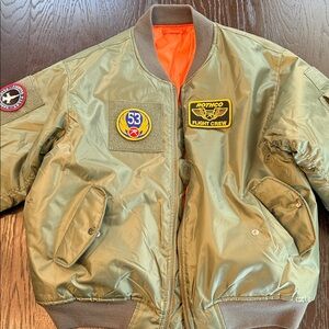 Rothco Olive Green Bomber Jacket with Patches